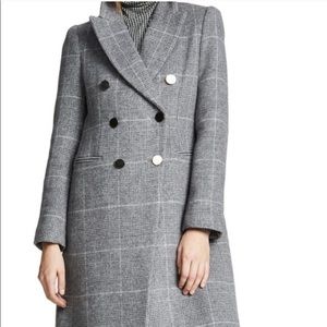Club Monaco Jemma Plaid Coat in Grey (Very new)